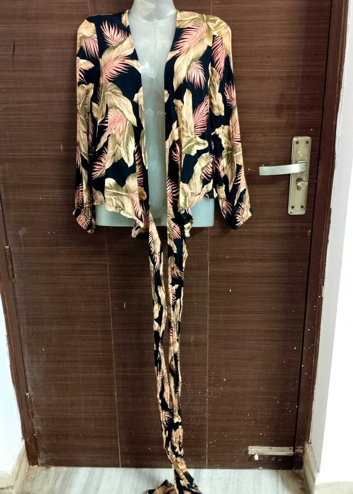 Stylish Floral Wrap Top
