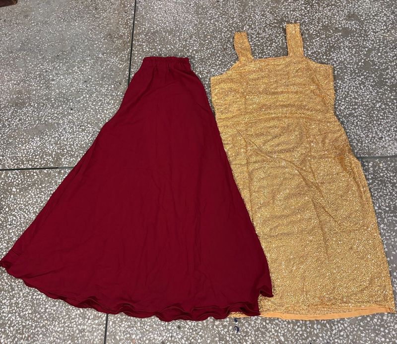 Fancy Sequence Goergett Kurta Plazo Set