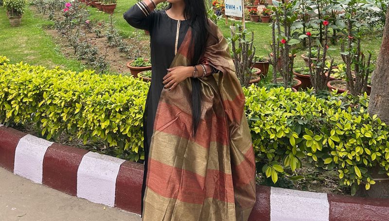 Elegant Black Kurta Set with Dupatta