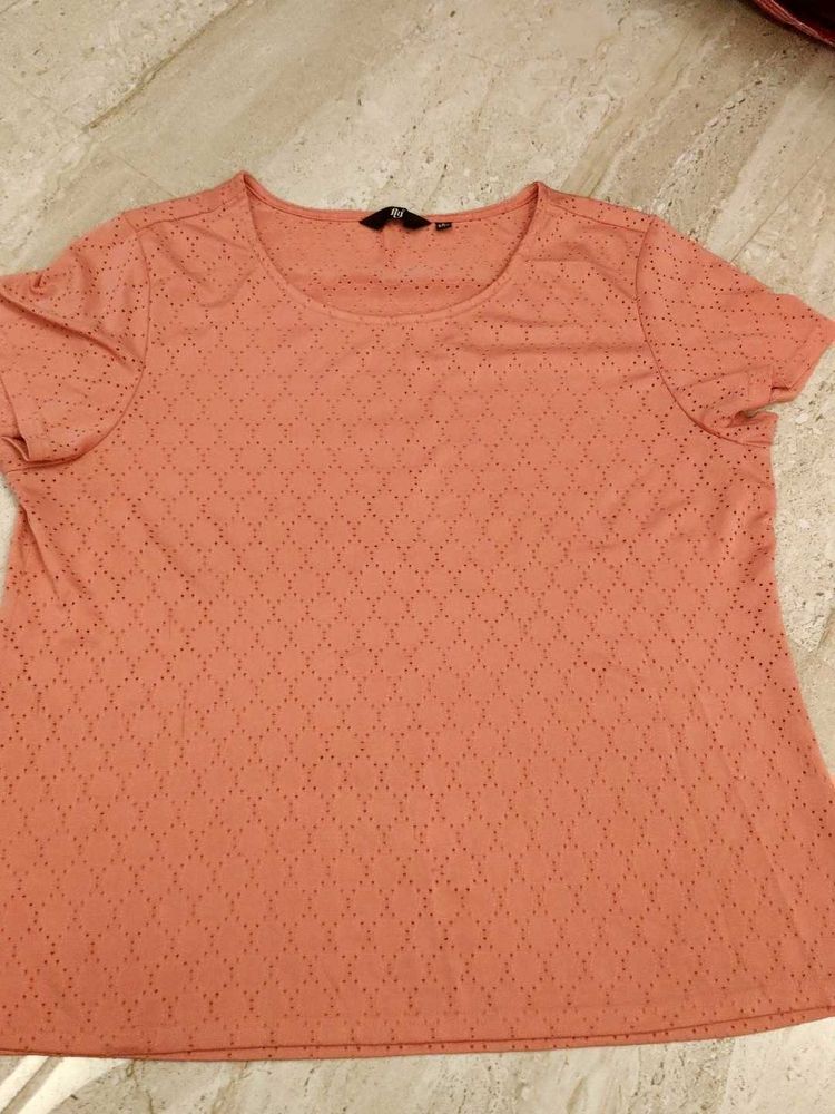 Peach Casual Top