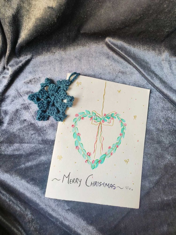 Crochet Snowflake Keychain