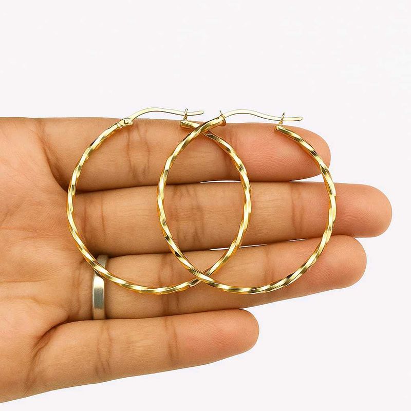 Gold Hoop Earrings Pack Of 2