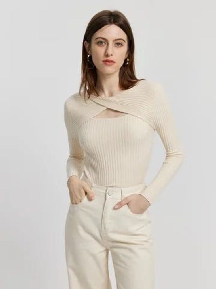 Criss Cross Knit Top