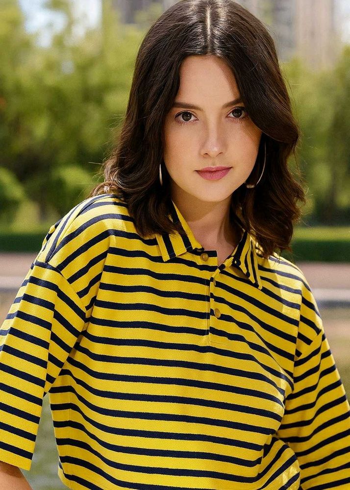Striped Yellow &amp; Black Polo Shirt
