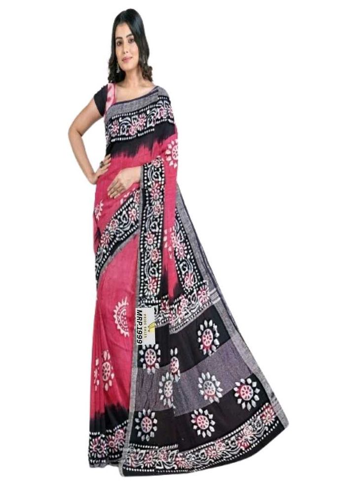 Elegant Batik Print Saree
