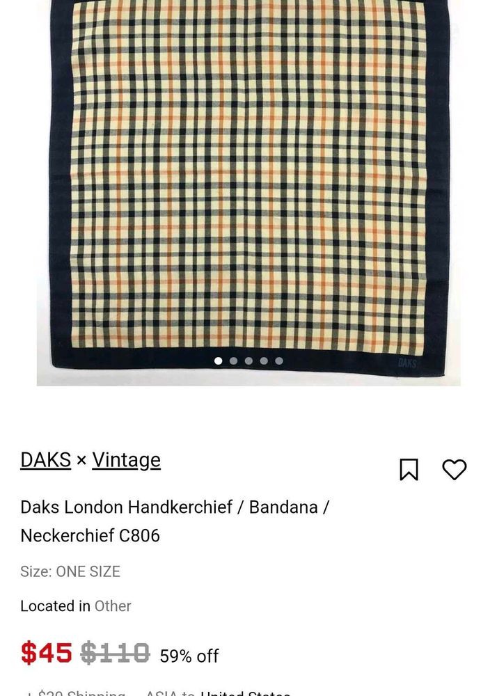 Vintage Daks London Handkerchief