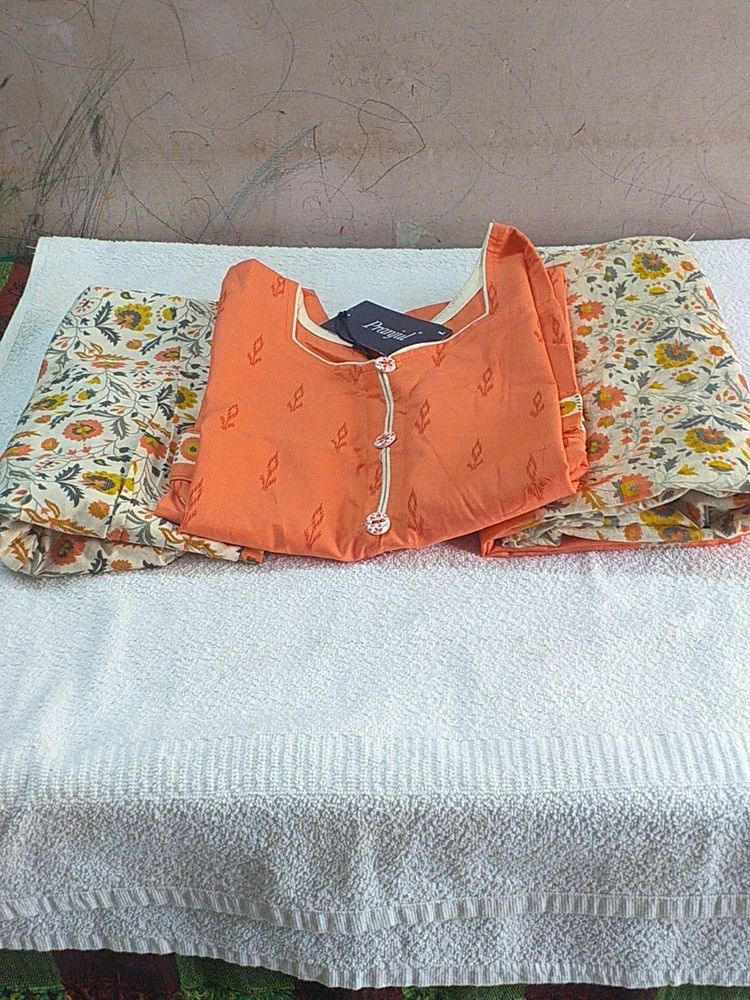 Orange Pranjul Readymade Suit