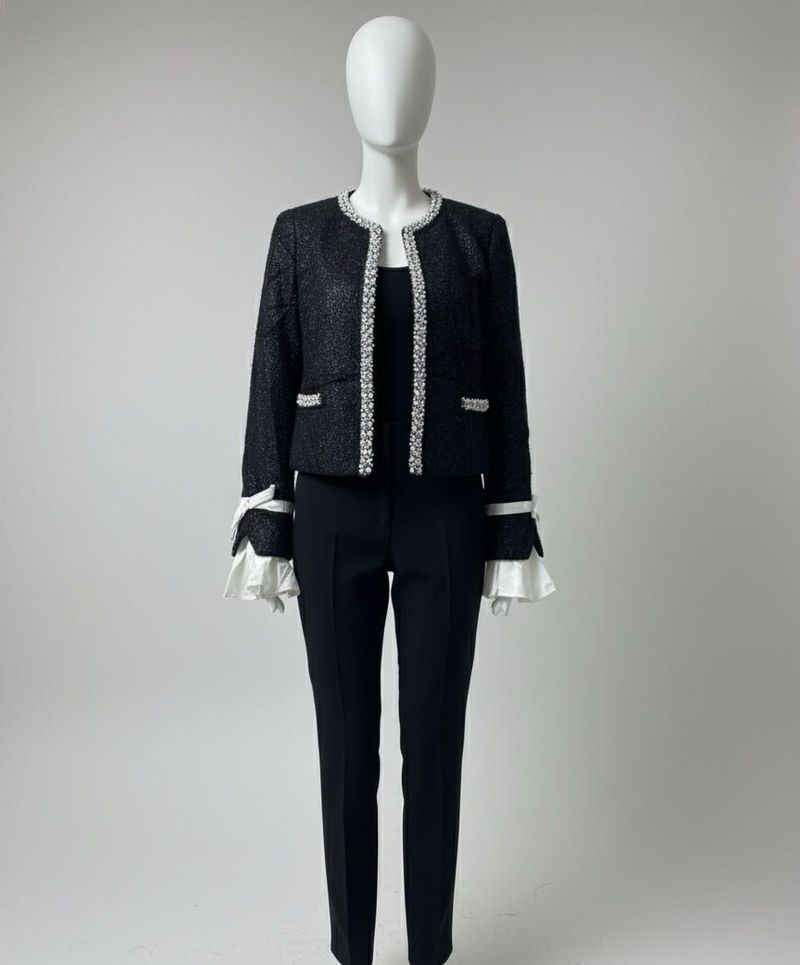 Elegant Embellished Tweed Jacket