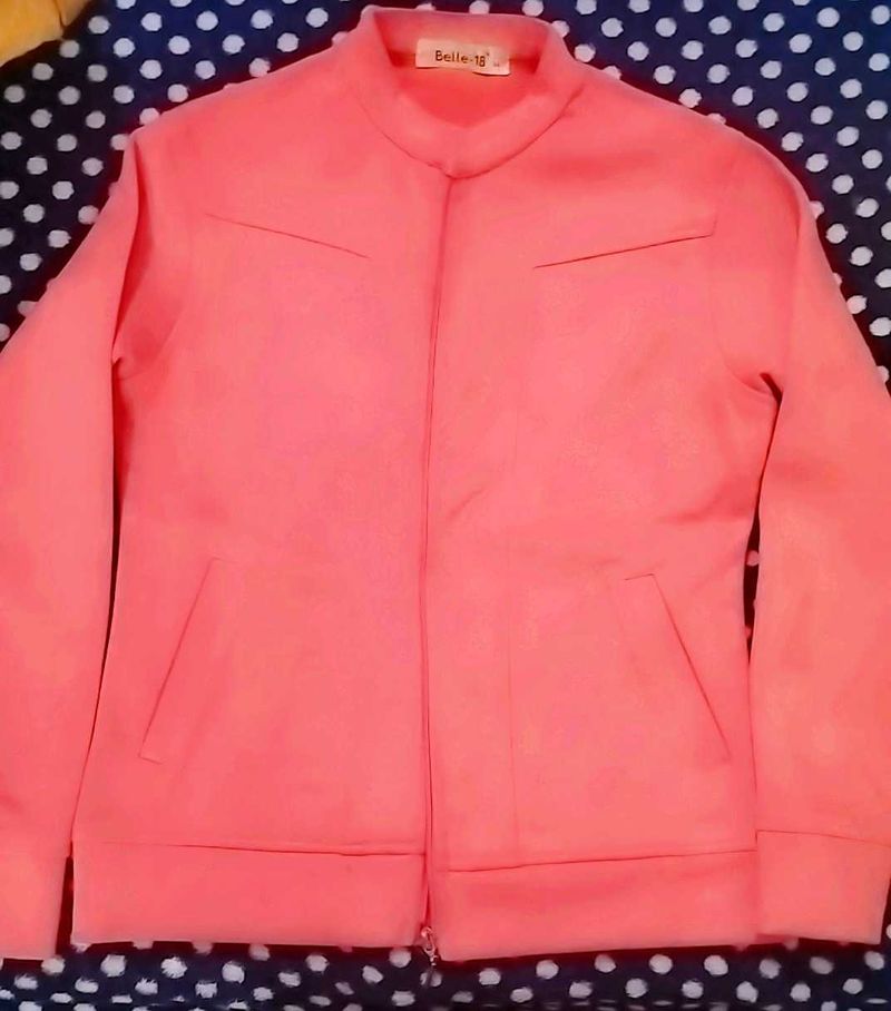 Coral Bomber Jacket
