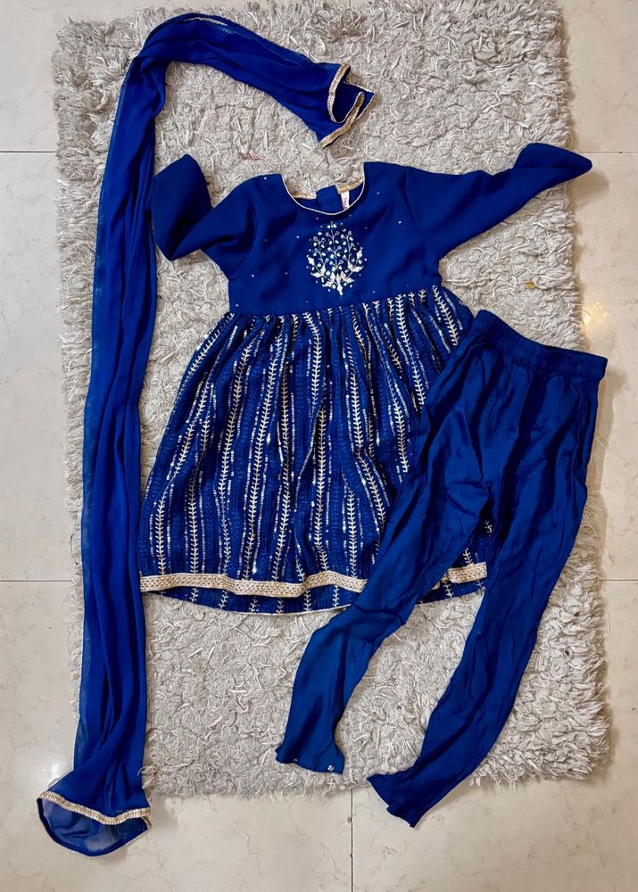 Babyhug Blue Anarkali Premium