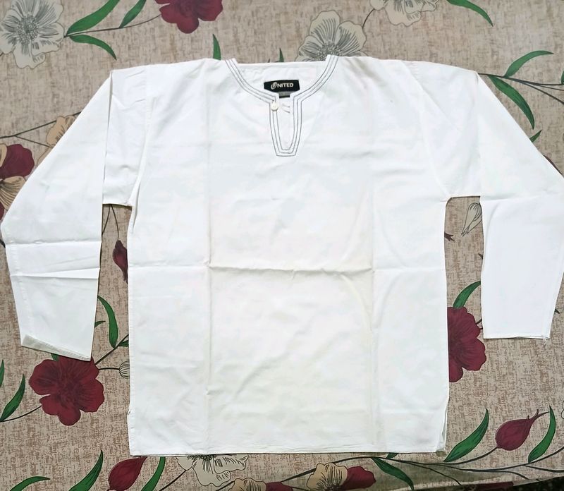 Plain White Kurta Shirt