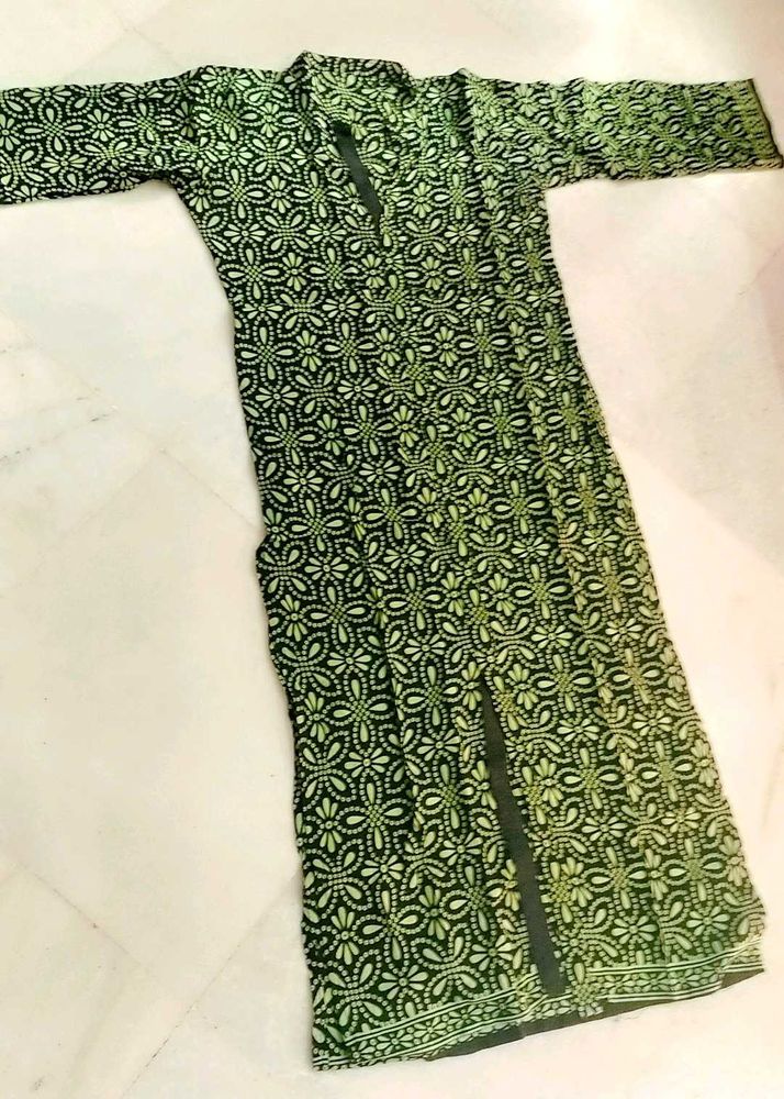 Elegant Floral Print Kurta