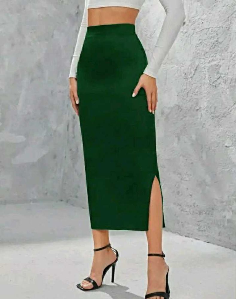 Dark Green Pencil Skirt All Size Available