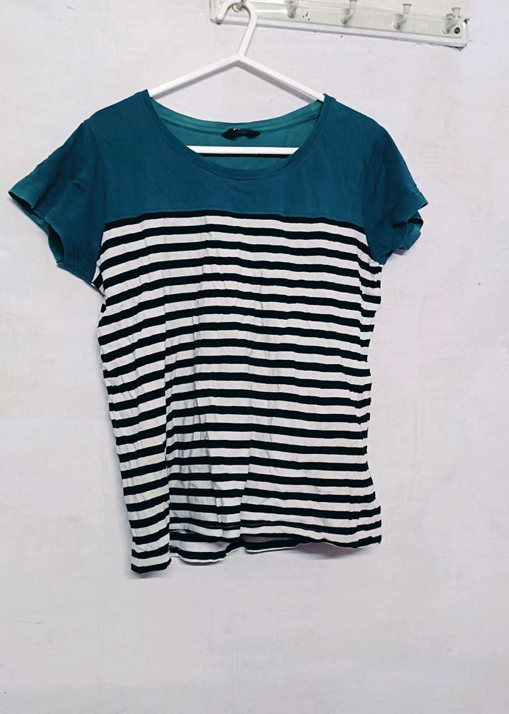 Striped Short Sleeve Top