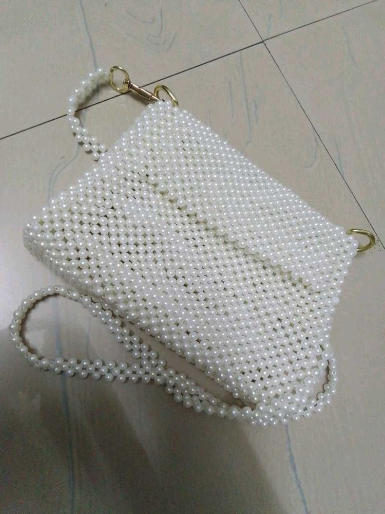 Elegant Pearl Beaded Handbag