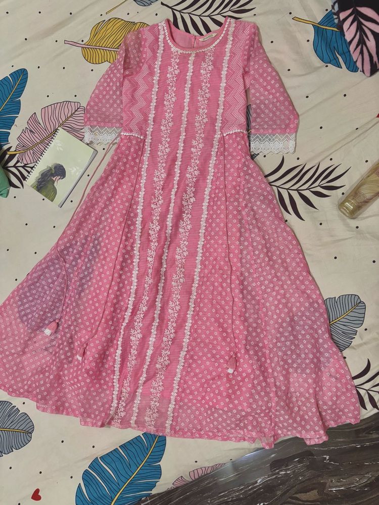 Baby Pink Anarkali!
