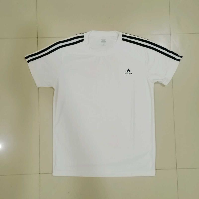 Adidas White Stripe Tee