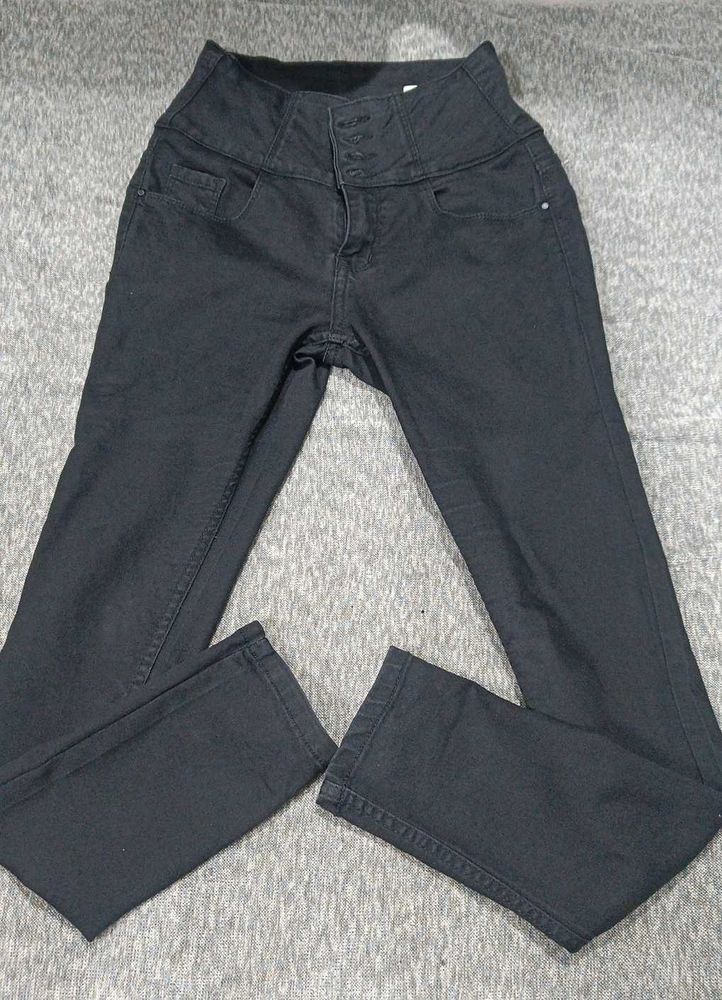 Max High Waist Black Jeans