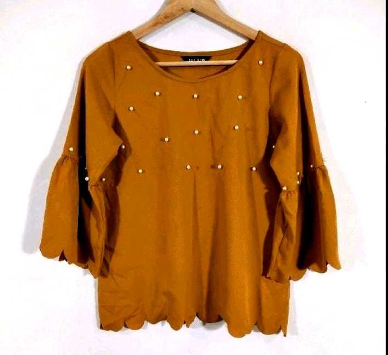 Mustard Pearl Top