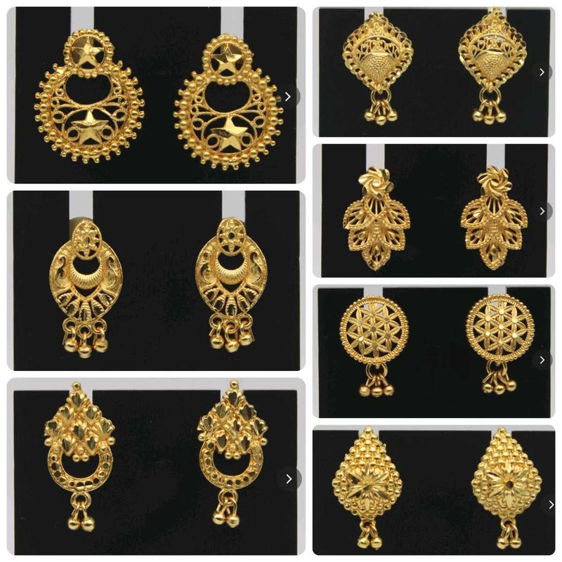 Assorted Gold Earrings (Pack of 7)