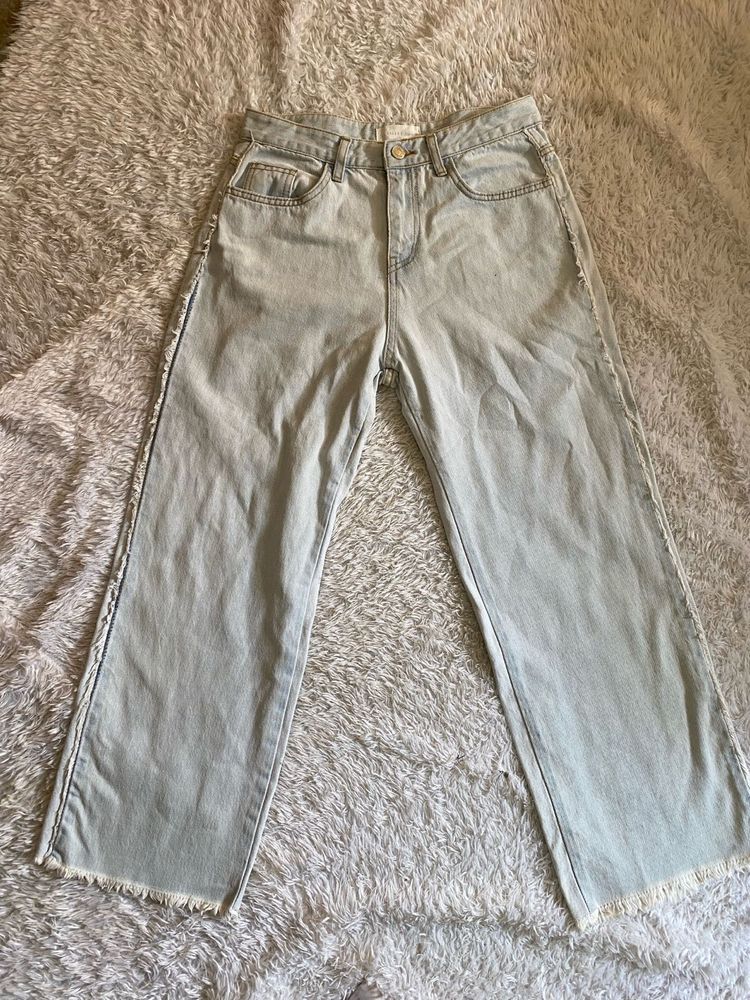 Light Wash Wide Leg Jeans