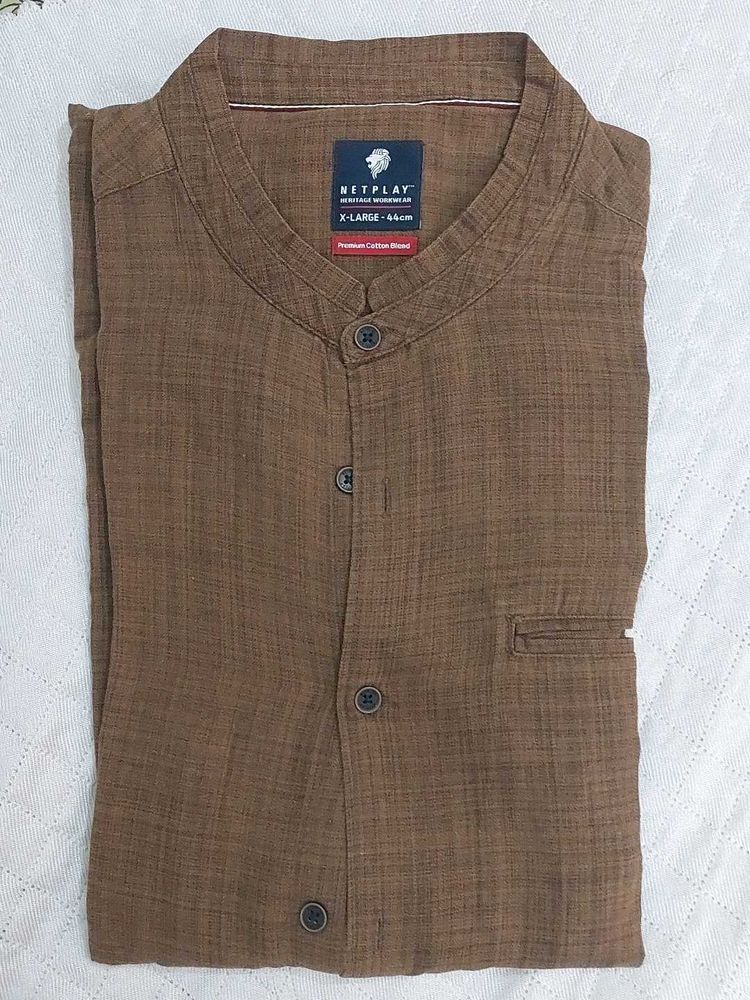 NETPLAY Brown Casual Shirt