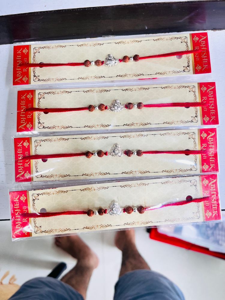 pure silver rakhi ( set of 4 )