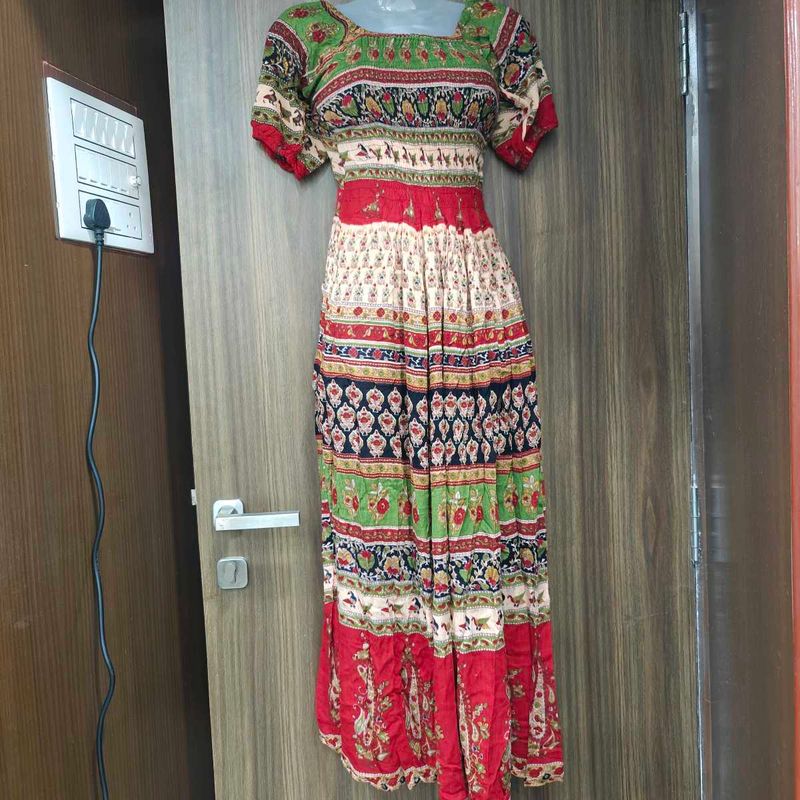 Colorful Printed Maxi Dress