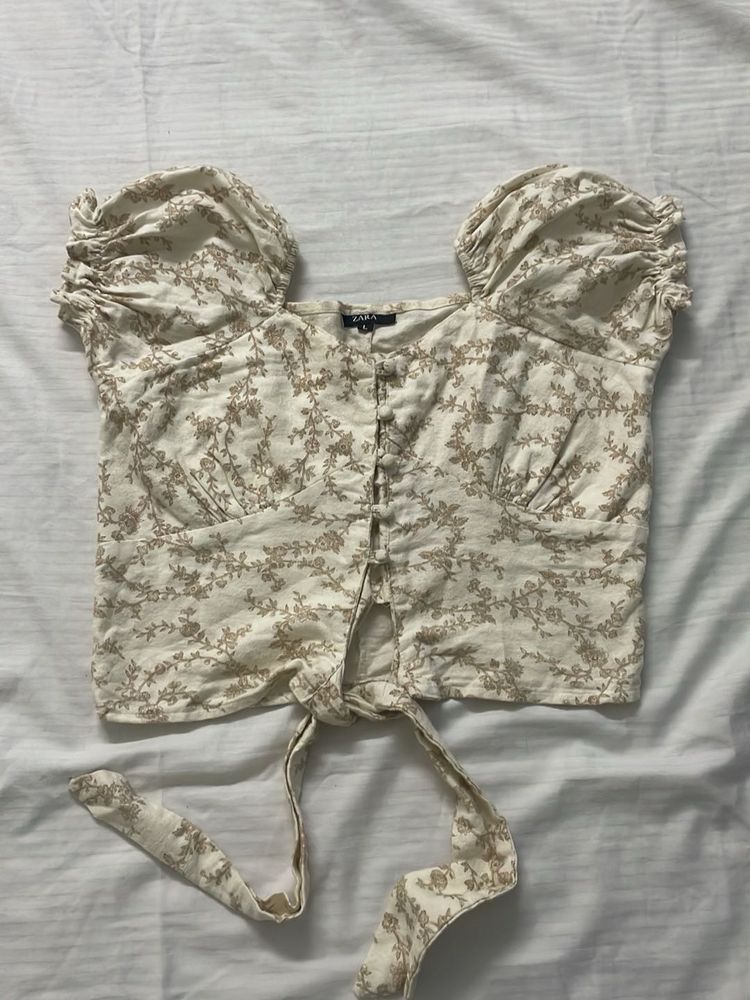 Floral Puff Sleeve Top