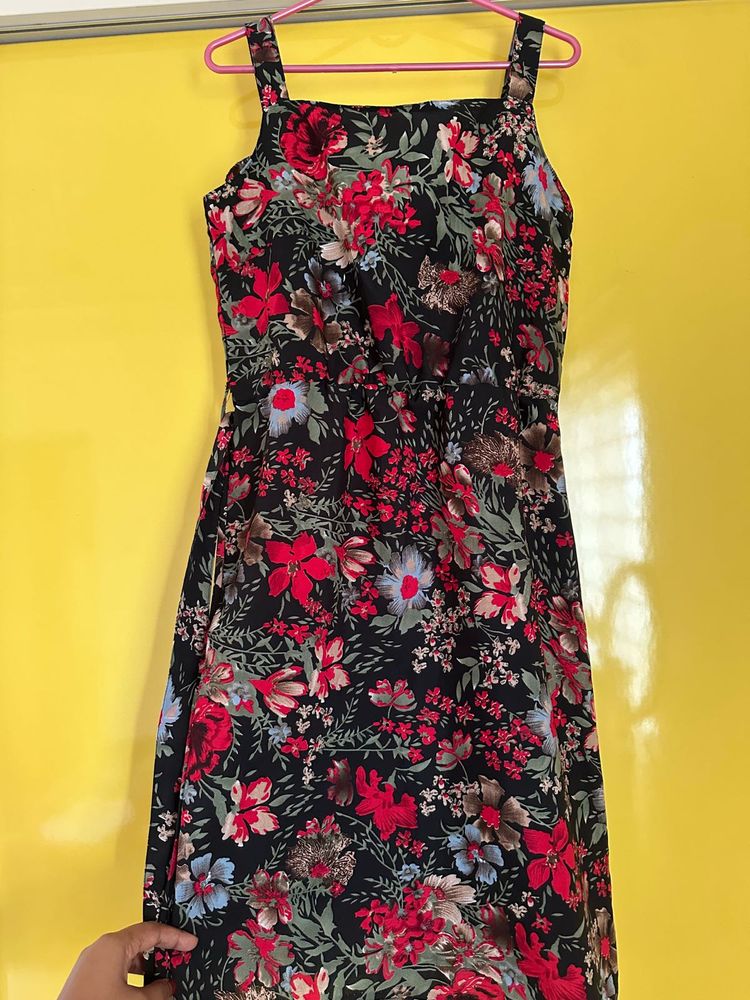 Floral Black Dress