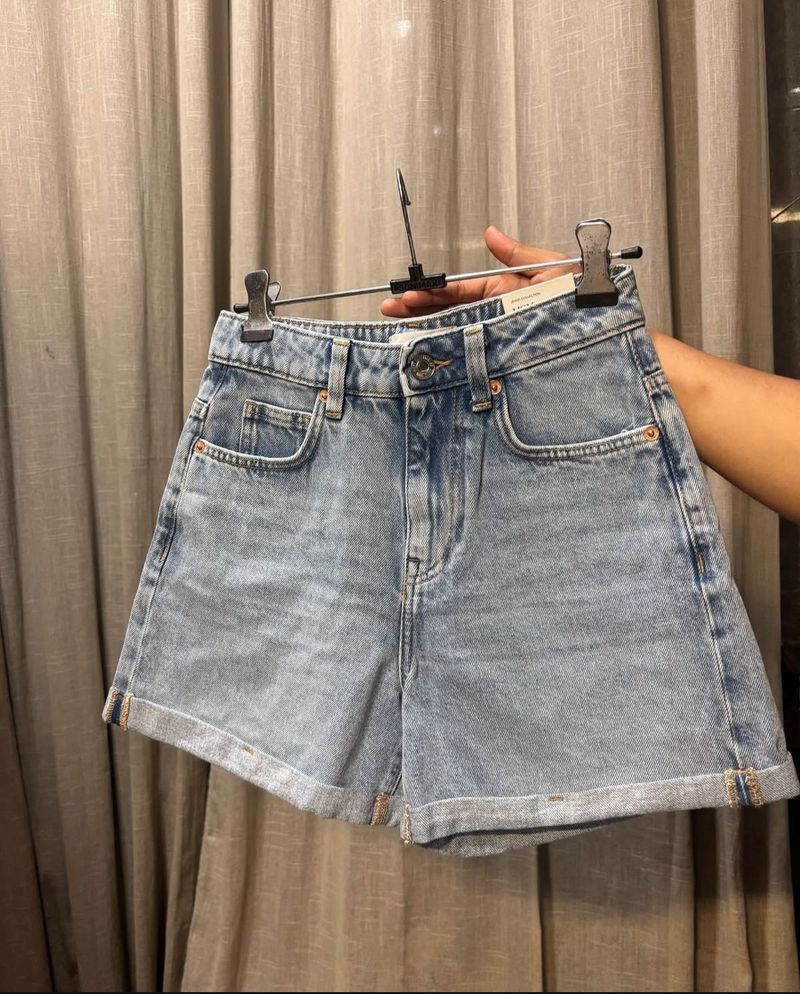 Light Wash Denim Shorts