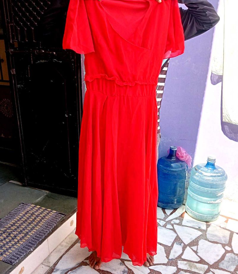 Flowy Red Maxi Dress