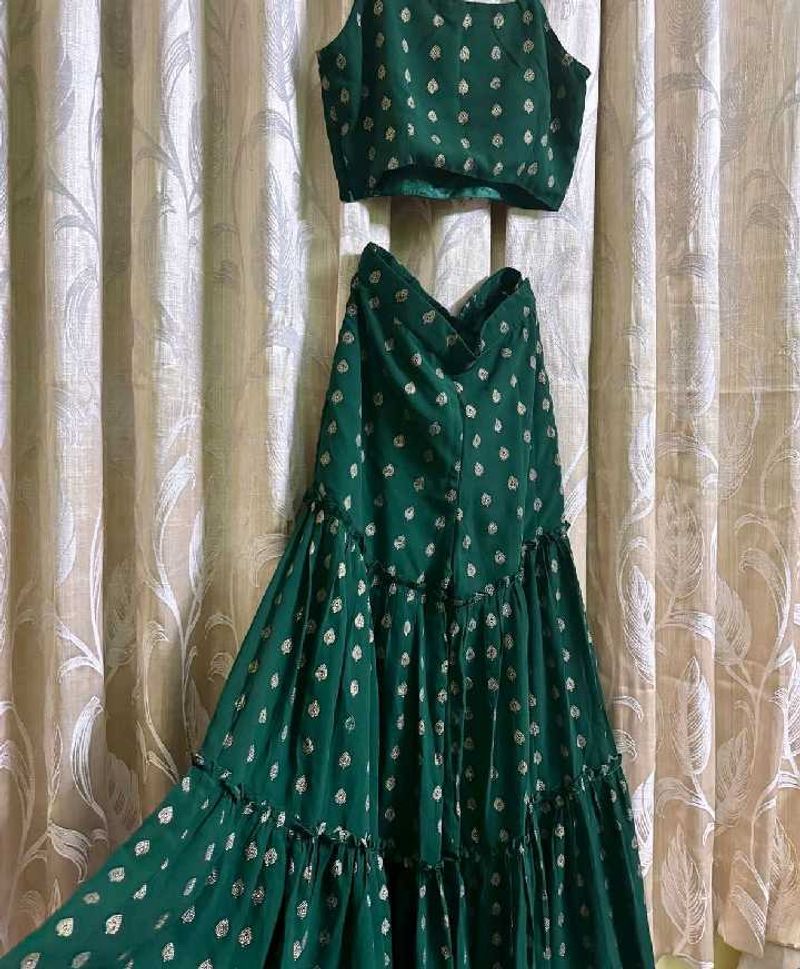 Green Ethnic Co-ord Set