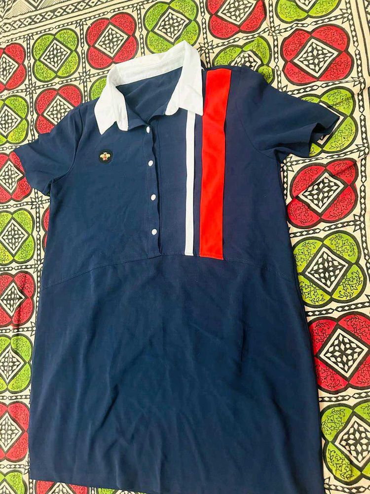 Navy Blue Shirt Dress