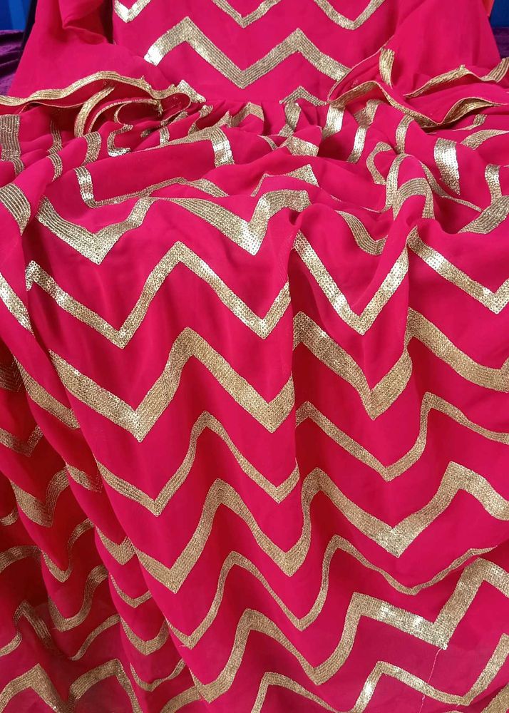 Pink &amp; Gold Saree