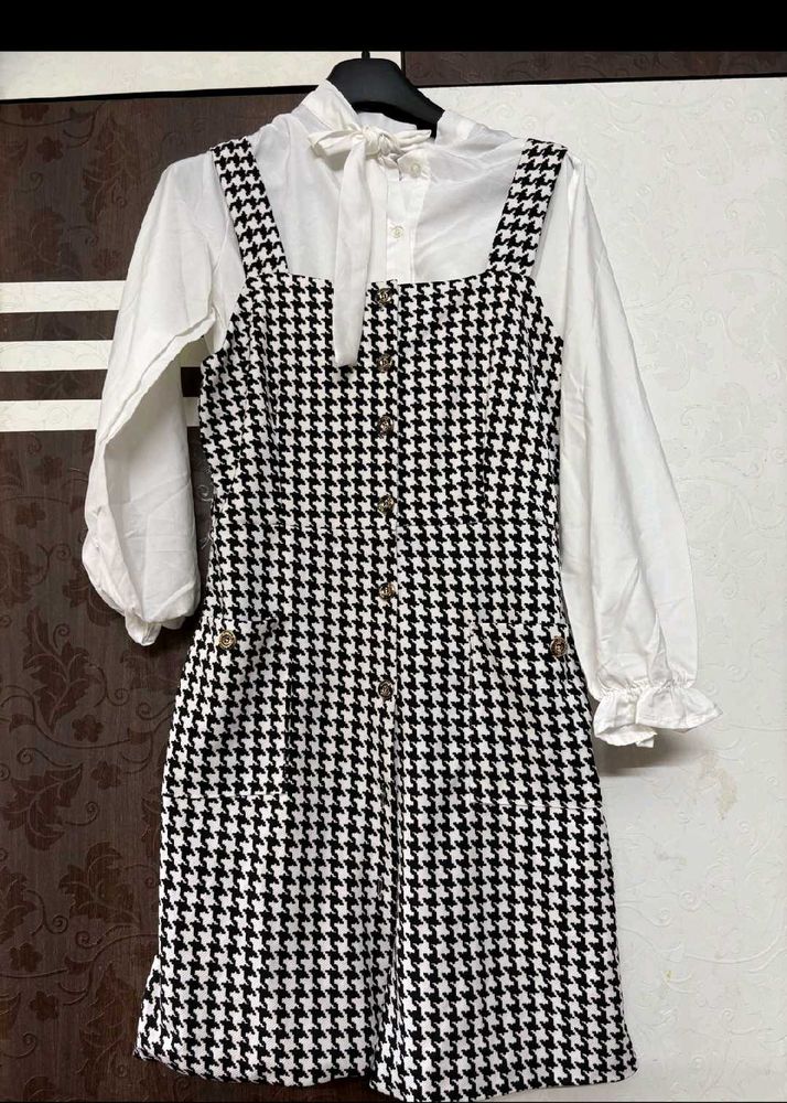 Houndstooth Mini Dress
