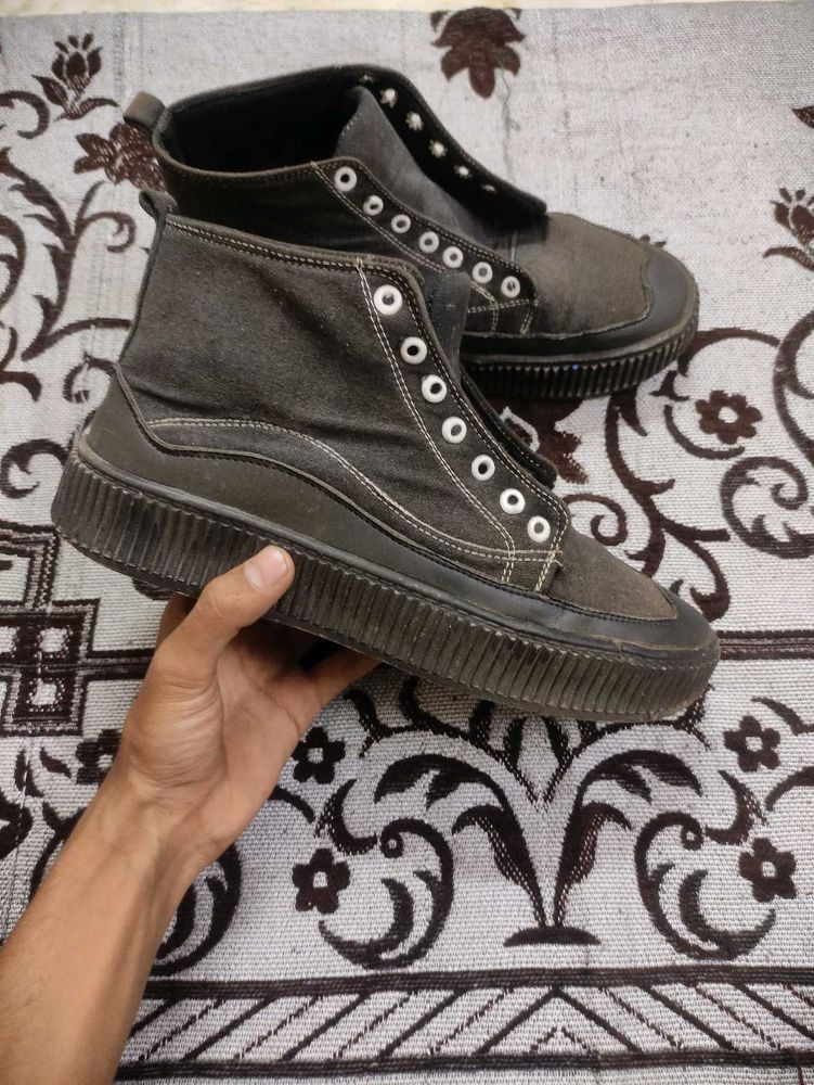 Black High-Top Sneakers