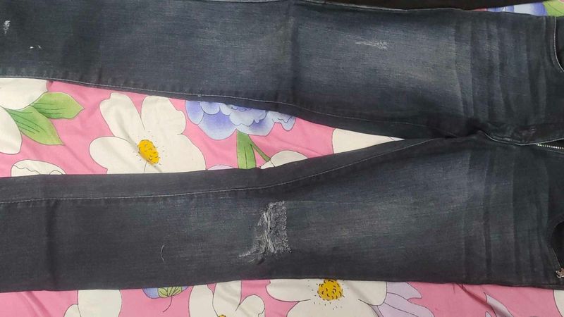 Distressed Dark Wash Jeans