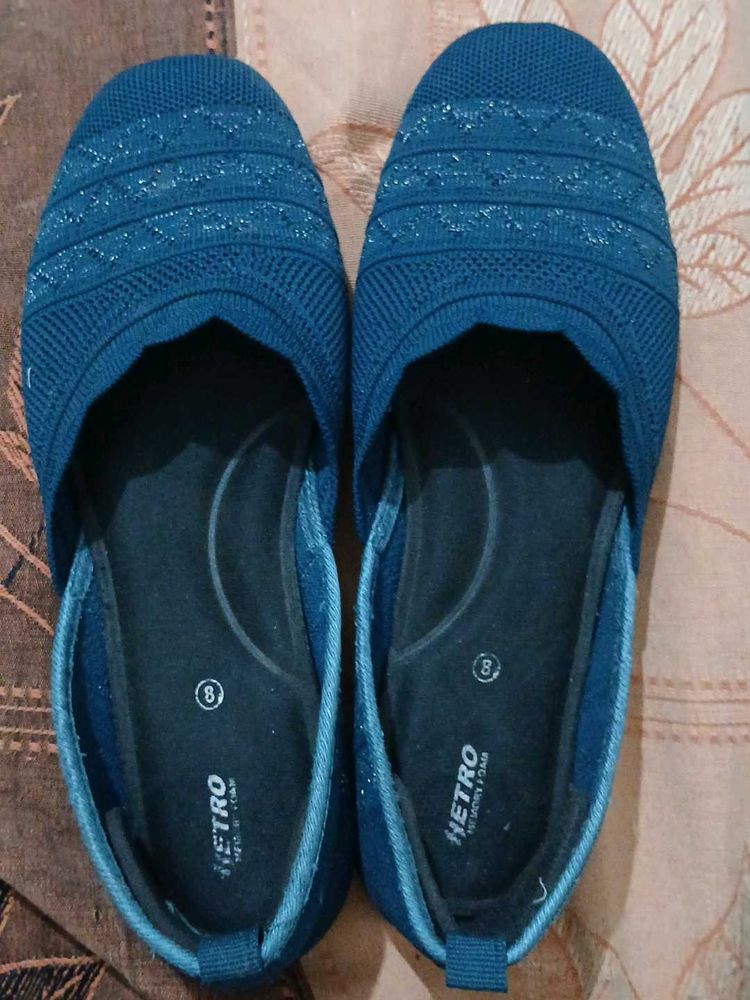 Blue Metro Memory Foam Slip-On Shoes