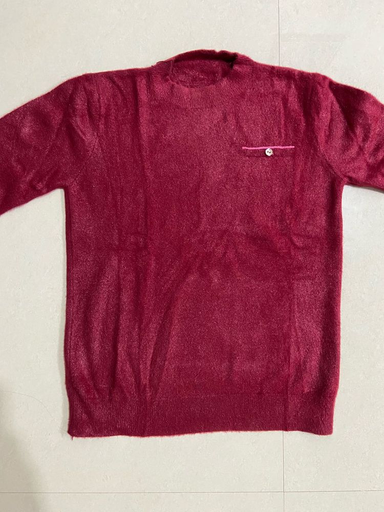 Maroon Knit Sweater / Pullover