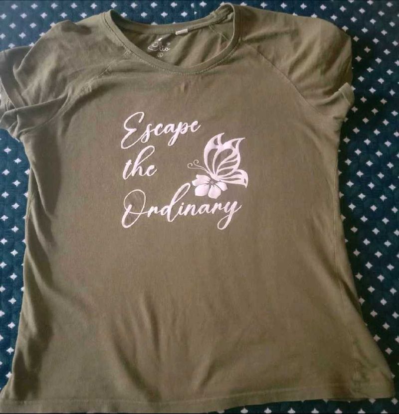 Olive Green Graphic Tee