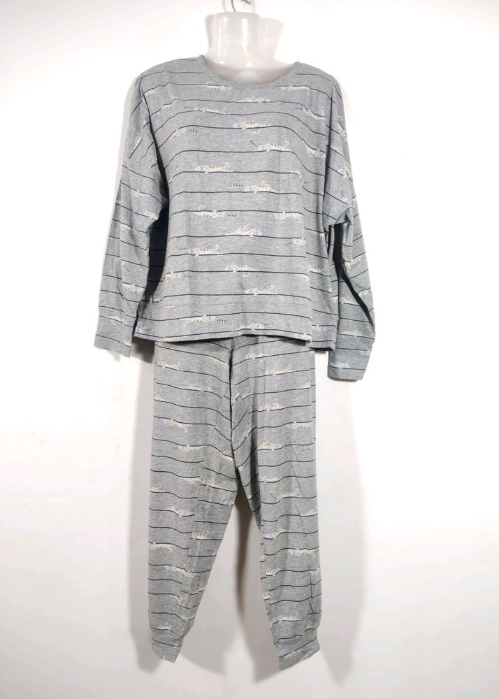 Day Dreams Duvet Days Grey Printed Co-ord (Womens)