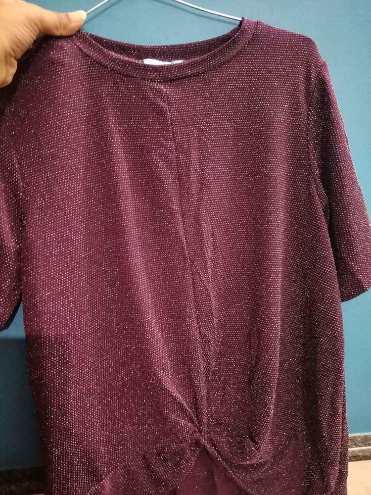 Sparkly Wine Coloured Top