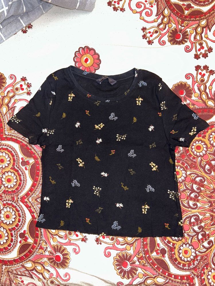 M&amp;S Printed Crop Top