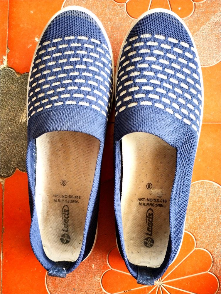 Blue Slip-On Loafers Size 8