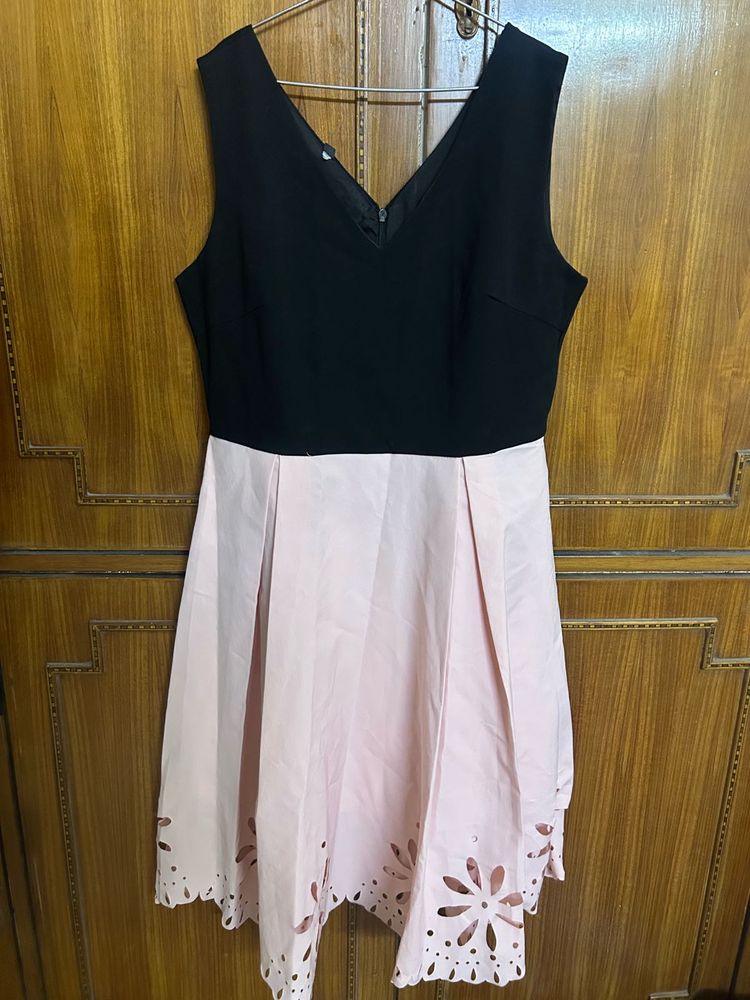 Black &amp; Pink Cutout Dress