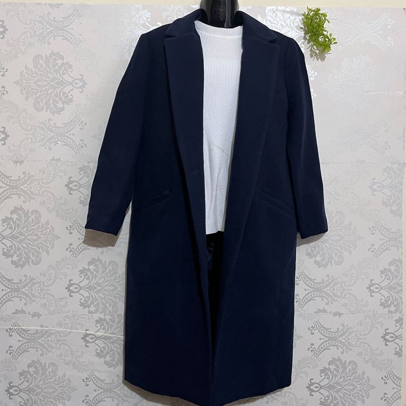 Navy Blue Oversized Coat