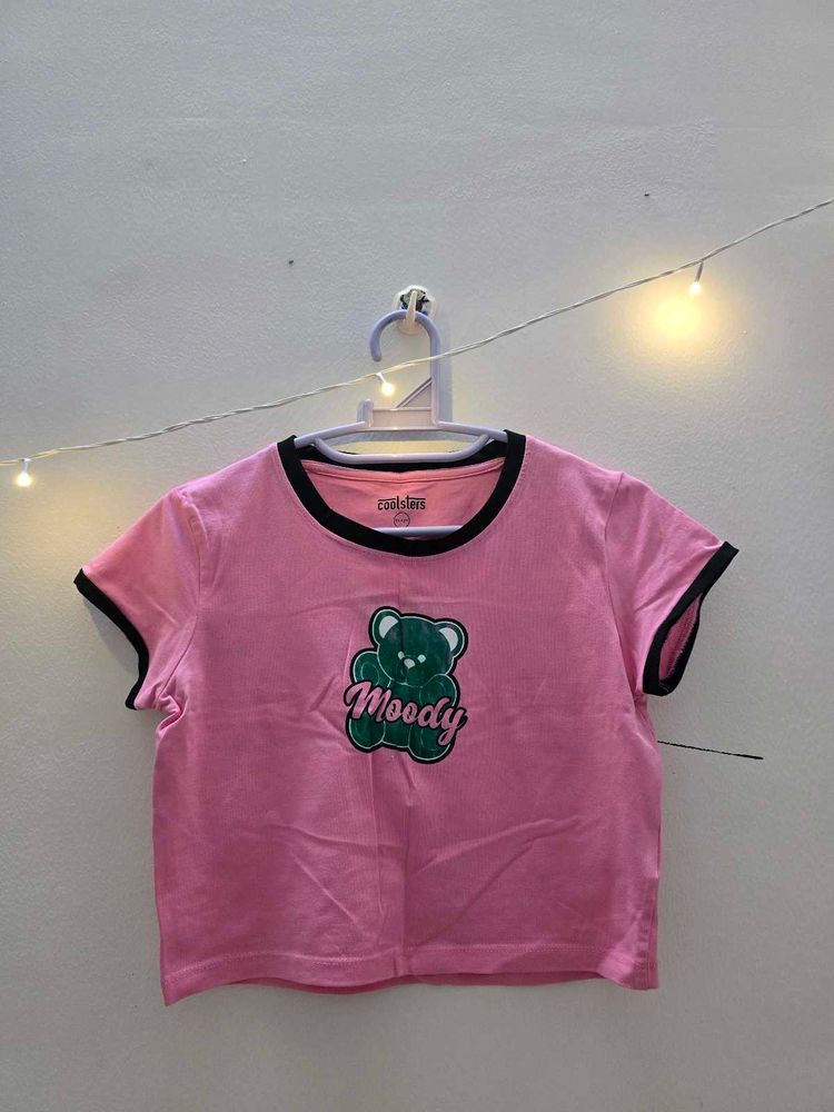 Pink &#39;Moody&#39; Bear Tee