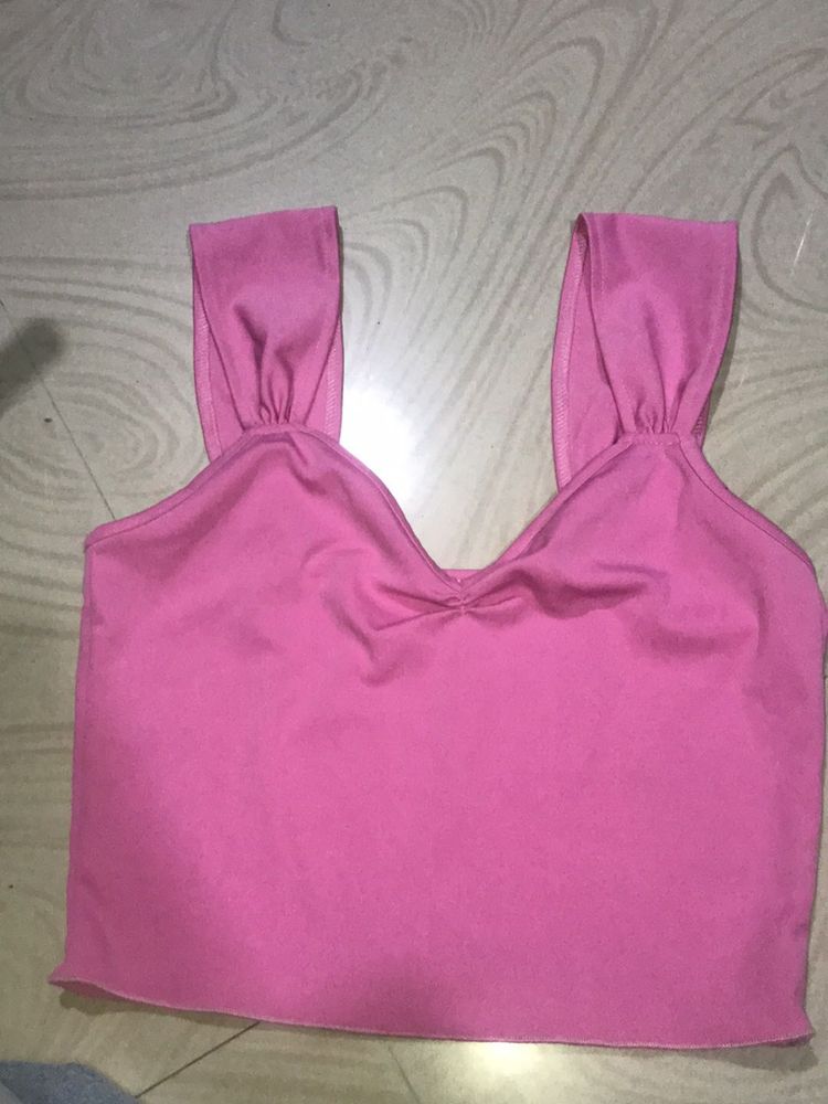 Pink Crop Top