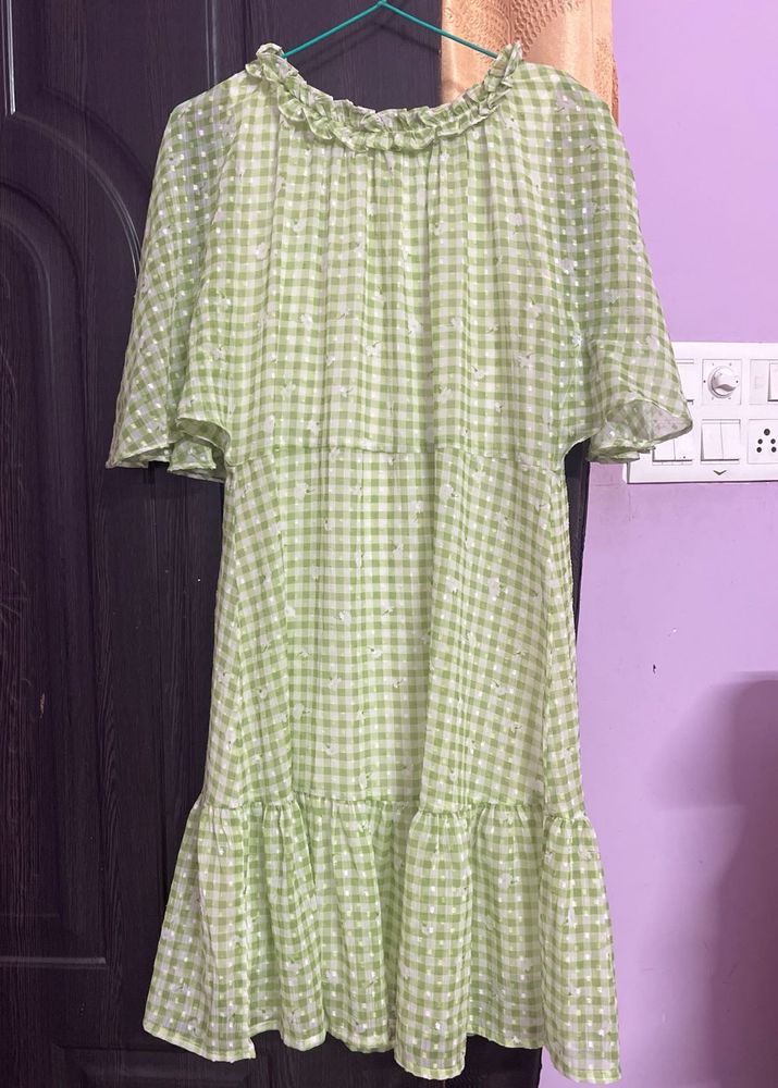 Green Checkered Dress